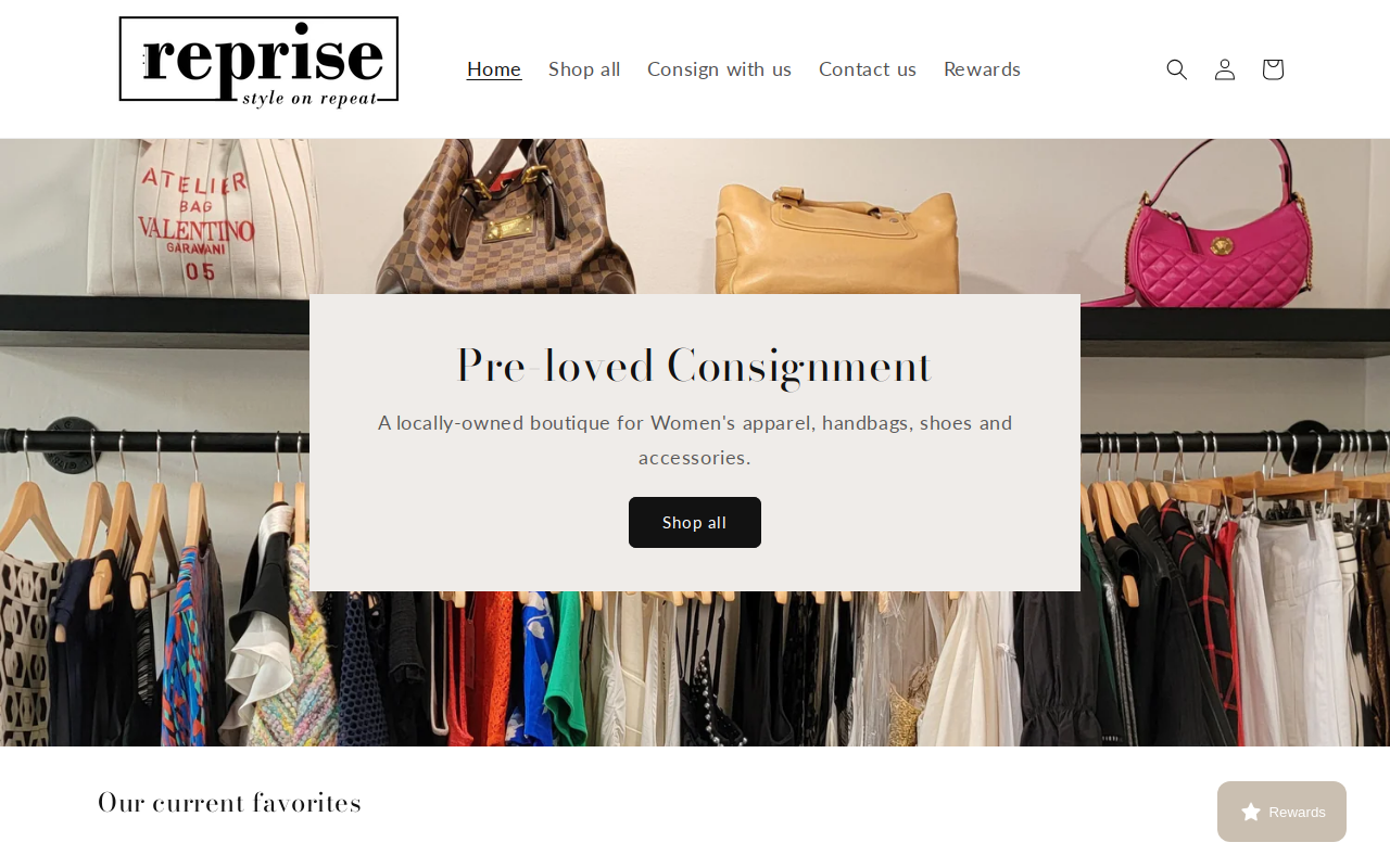 Reprise Pre-loved Consignment website preview