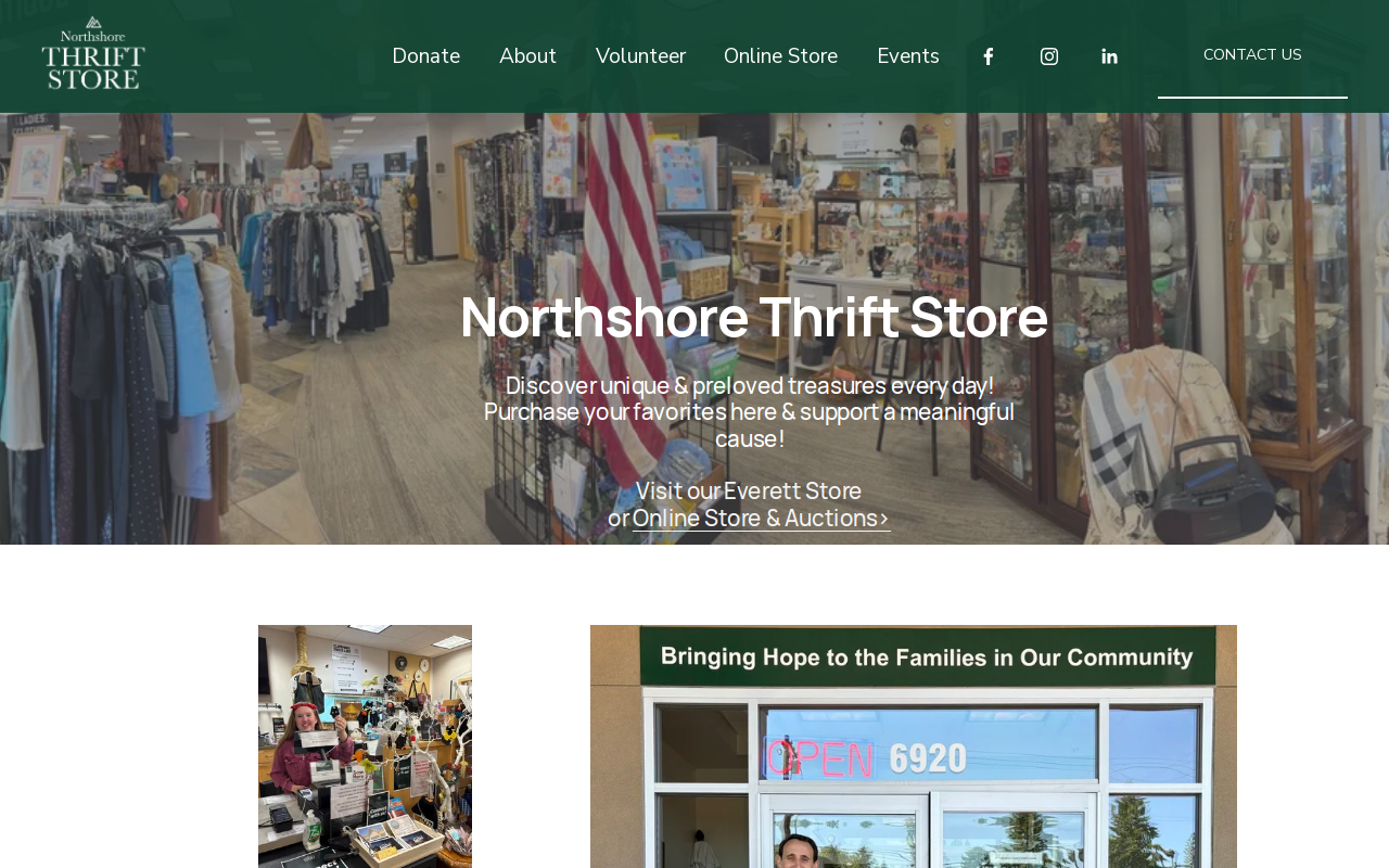 Northshore Thrift Store website preview