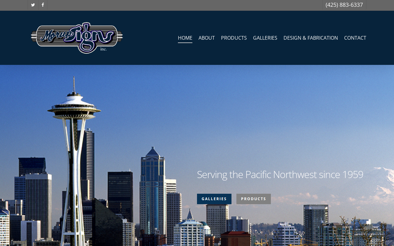 Morup Signs Inc website preview