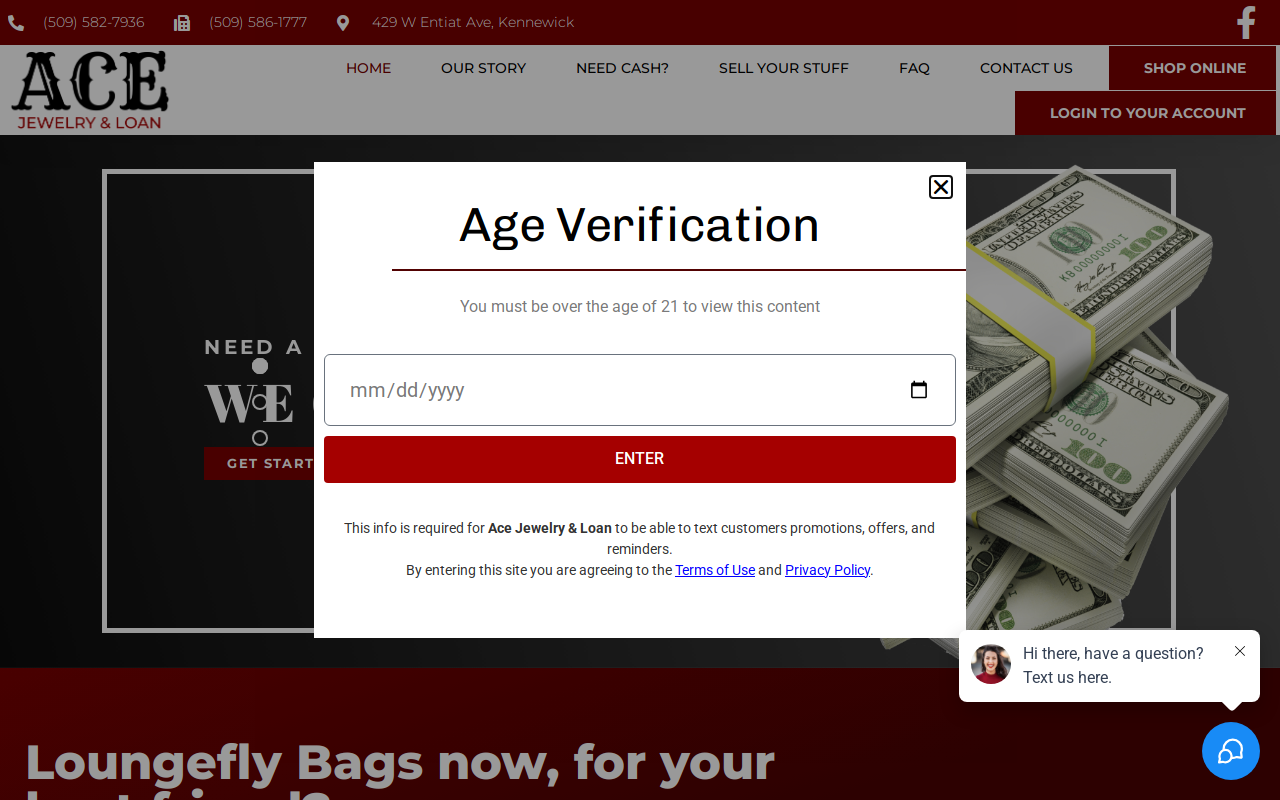 Ace Jewelry & Loan website preview