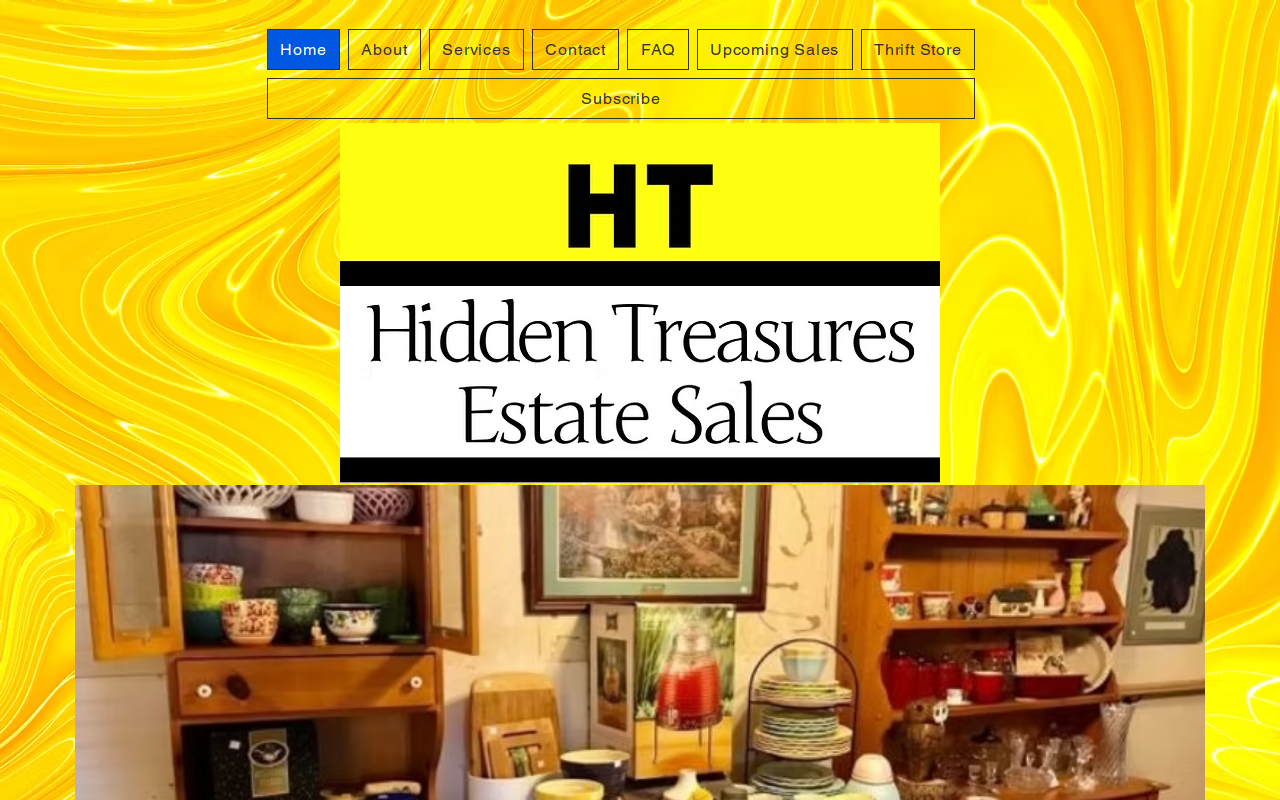 Hidden Treasures Thrift Store website preview