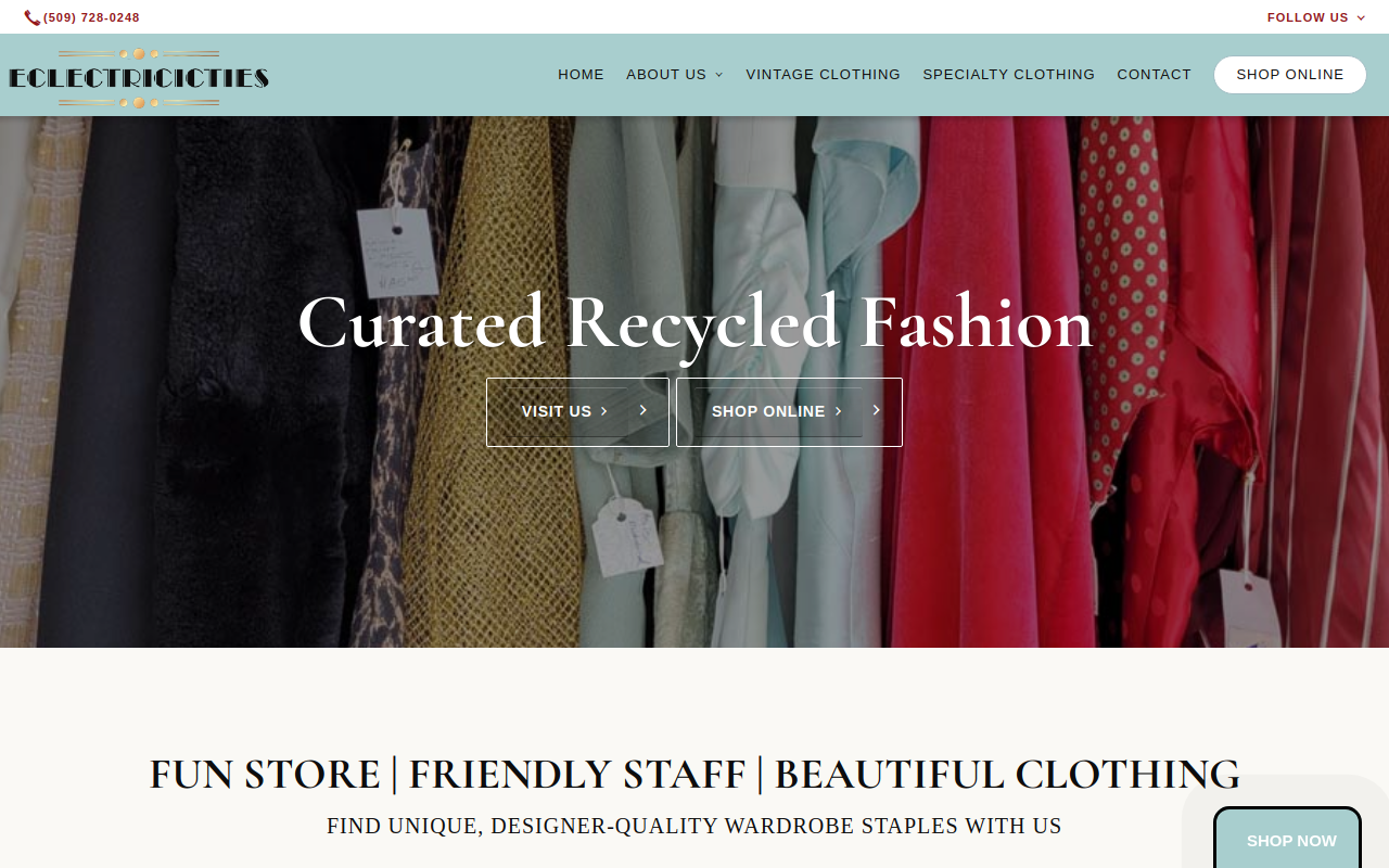 Eclectricities website preview