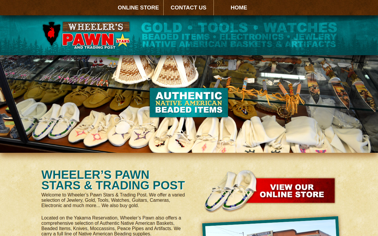 Wheeler's Pawn website preview