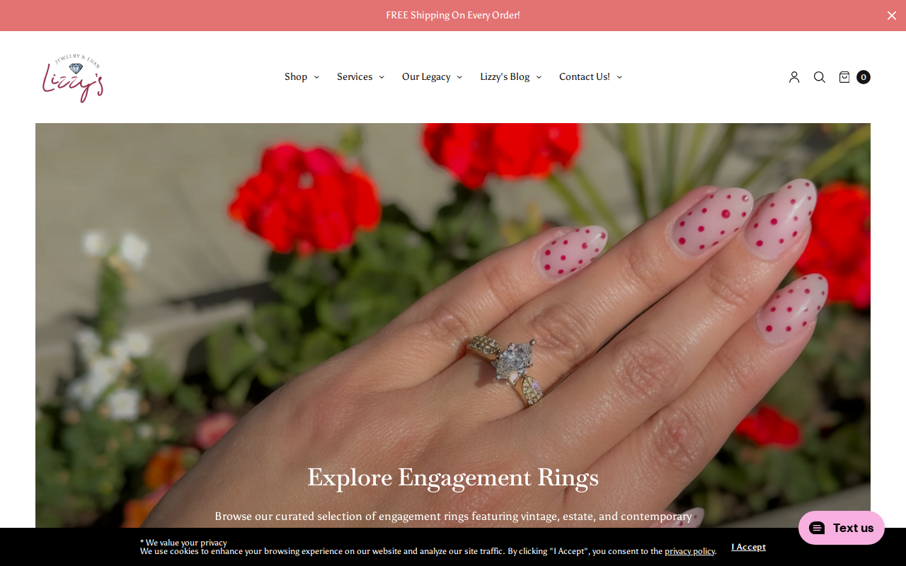 Lizzy's Jewelry & Loan website preview