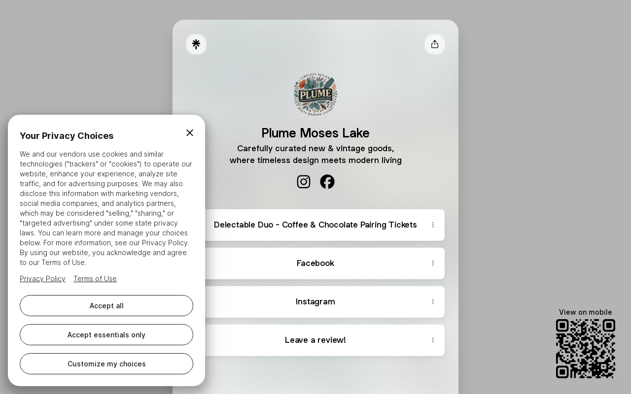 Plume Moses Lake website preview