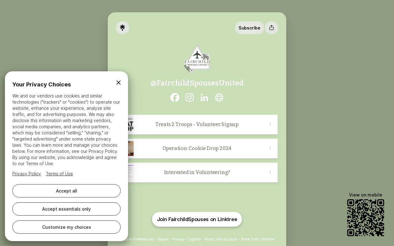 Fairchild Thrift Shop website preview