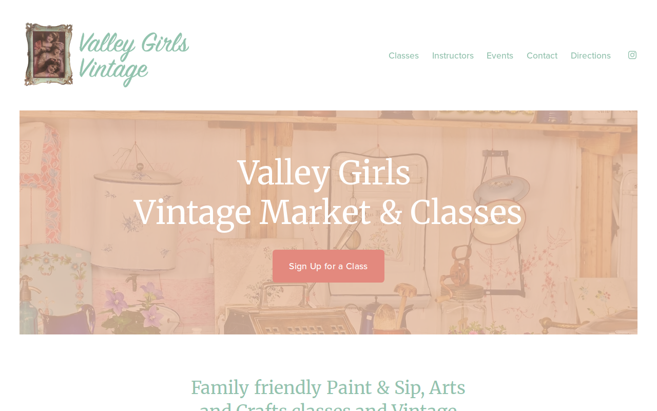 Valley Girls Vintage Market and Classes website preview