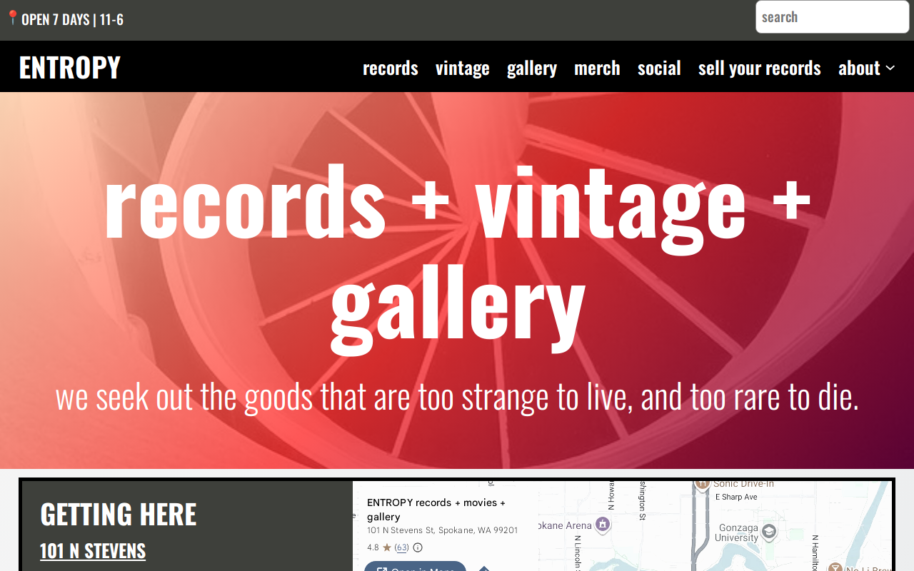 Entropy website preview