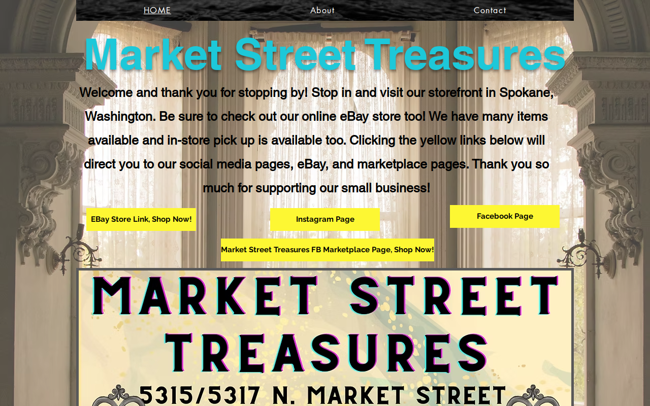 Market Street Treasures website preview