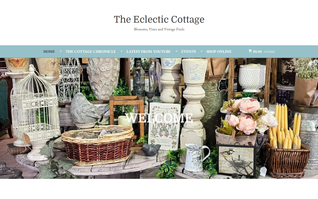 The Eclectic Cottage website preview