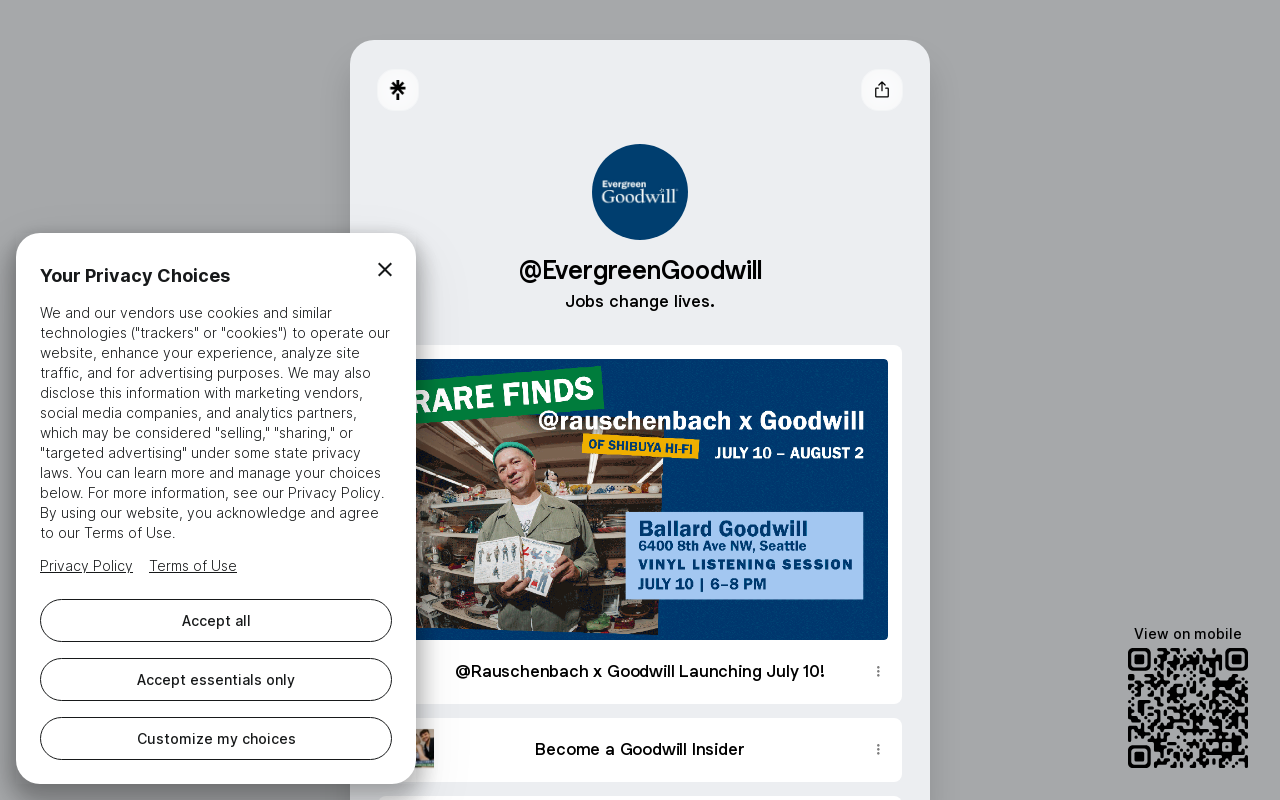 Sedro-Woolley Goodwill website preview