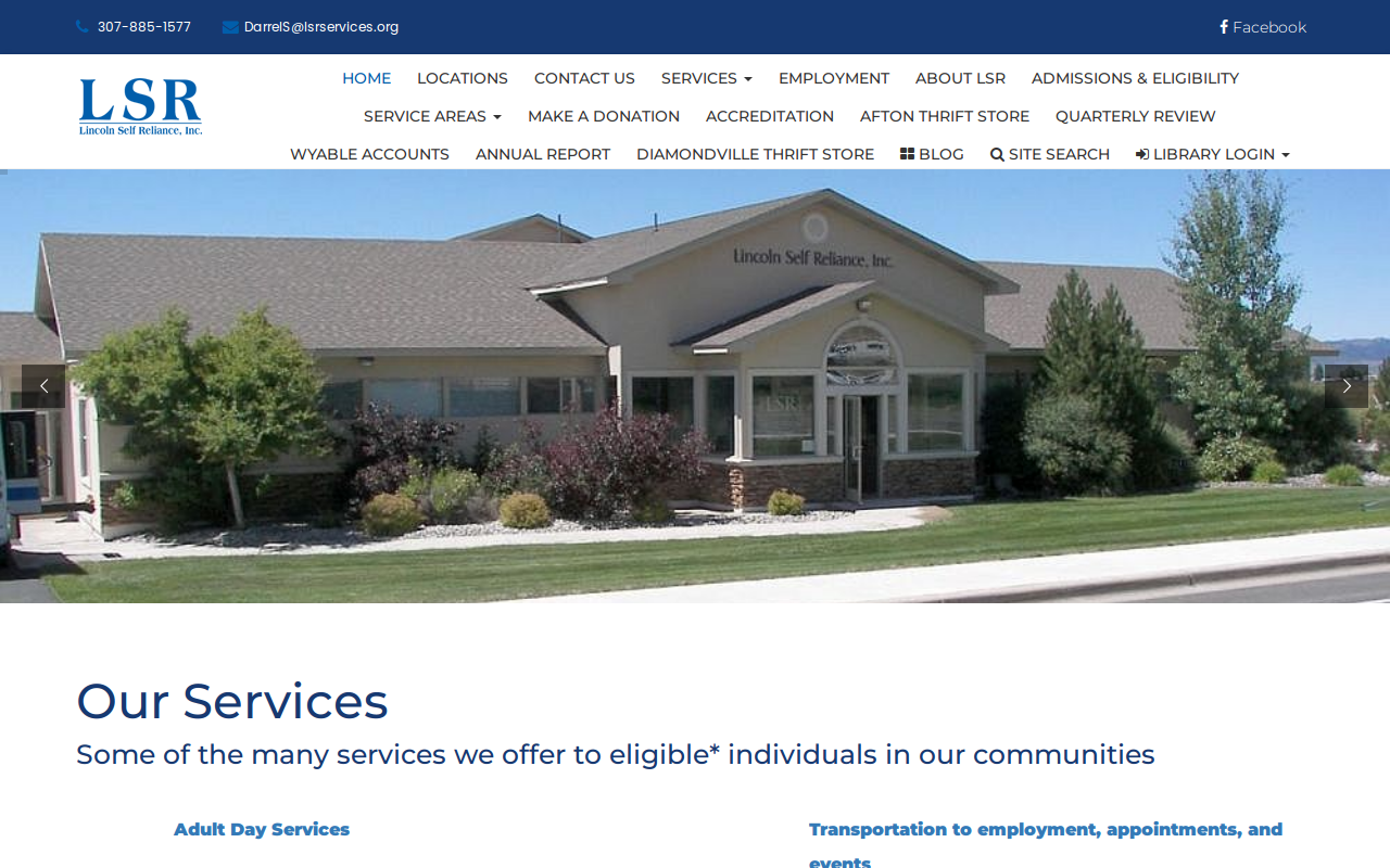 LSR Thrift Store website preview