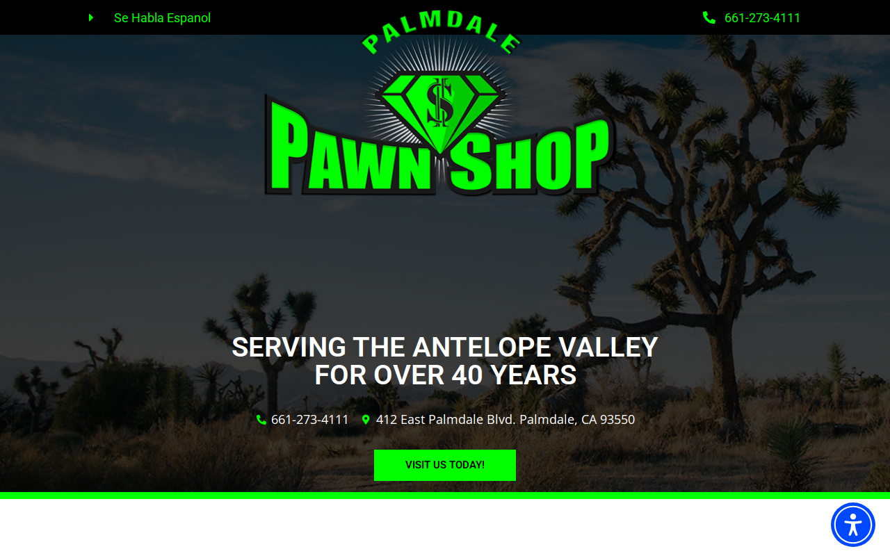 Happy Hocker Pawn Shop website preview