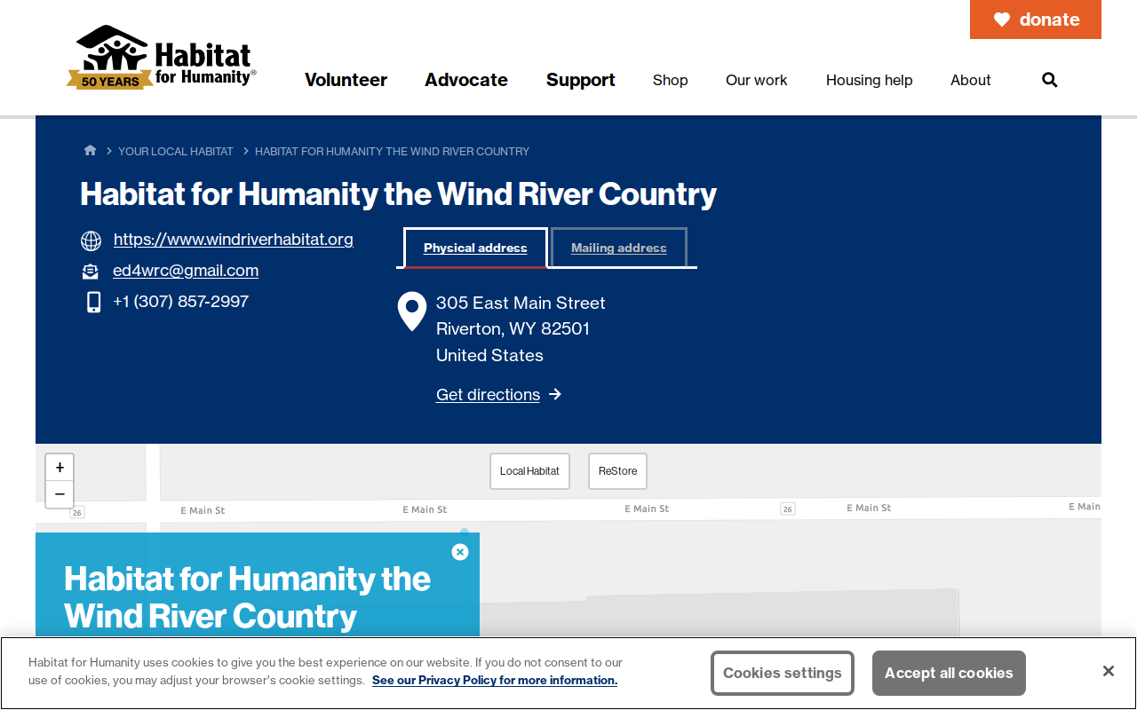 Habitat For Humanity website preview