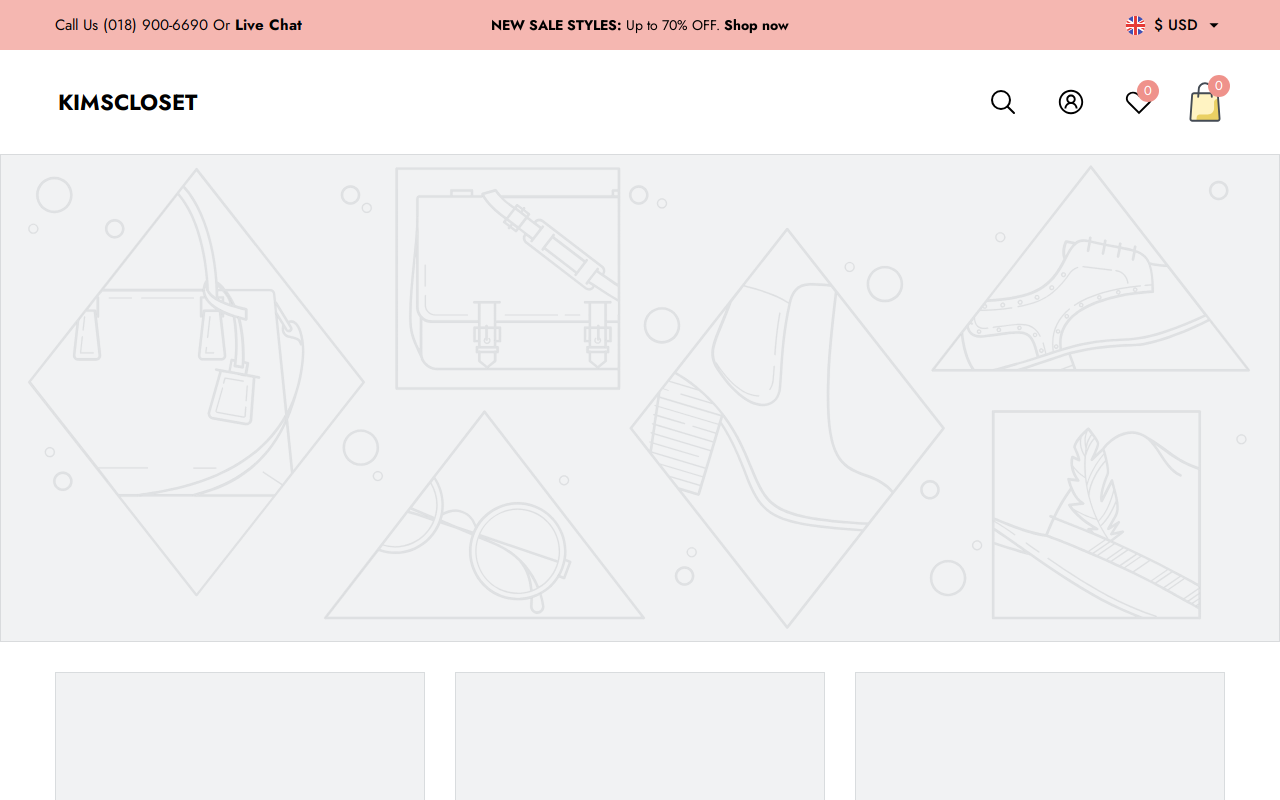 Kim's Closet website preview