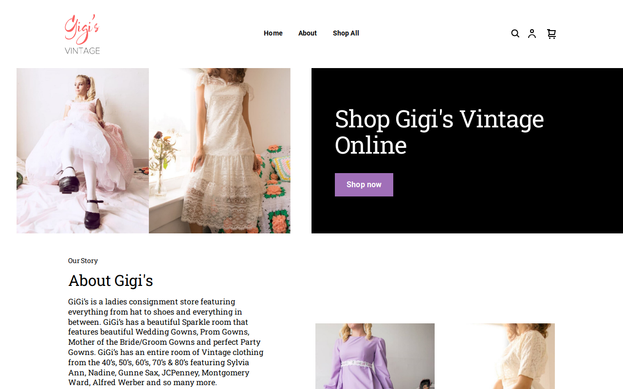 GiGi's on 2nd website preview