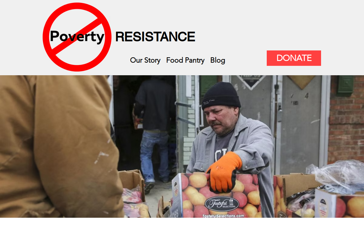 Poverty Resistance website preview
