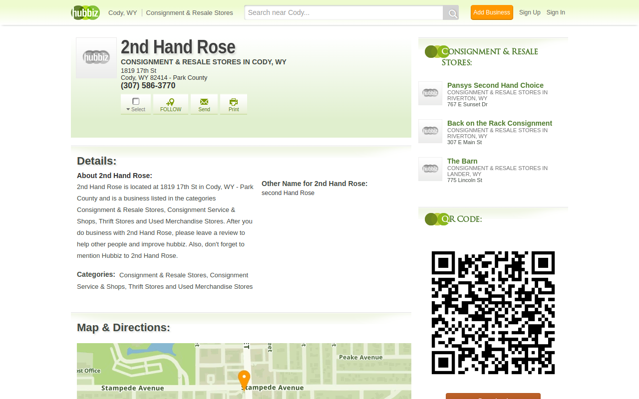 2nd Hand Rose website preview