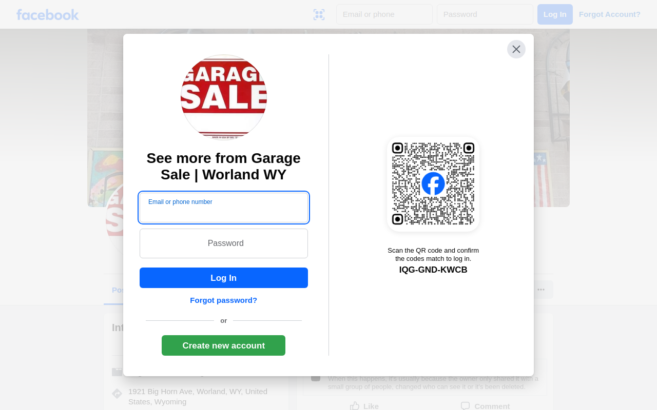 Garage Sale website preview