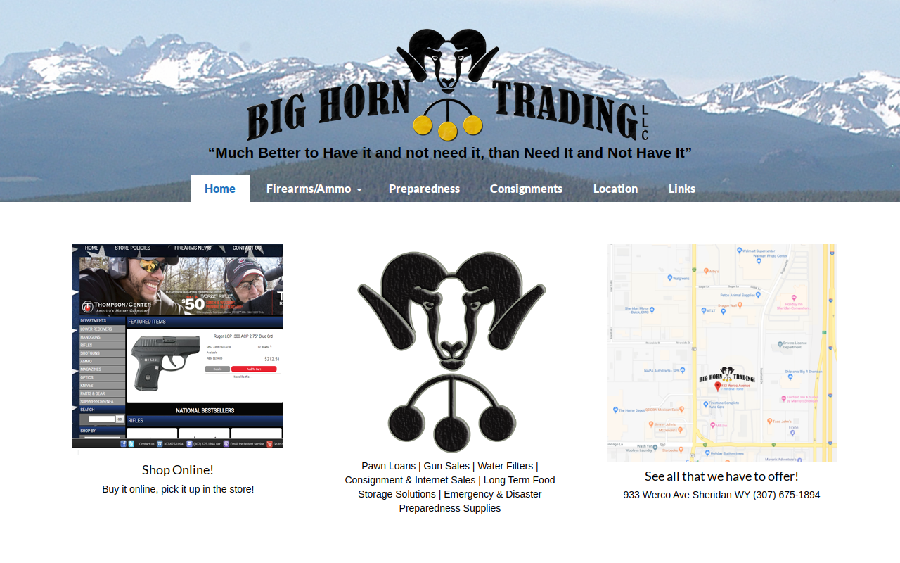 Big Horn Trading Llc website preview