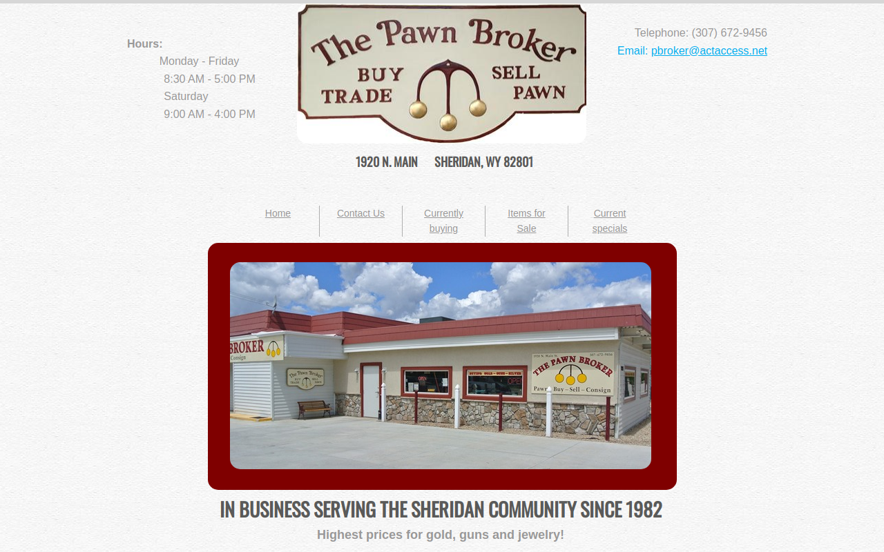 Pawn Broker website preview