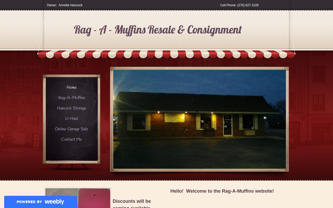 Rag.A.Muffins website preview