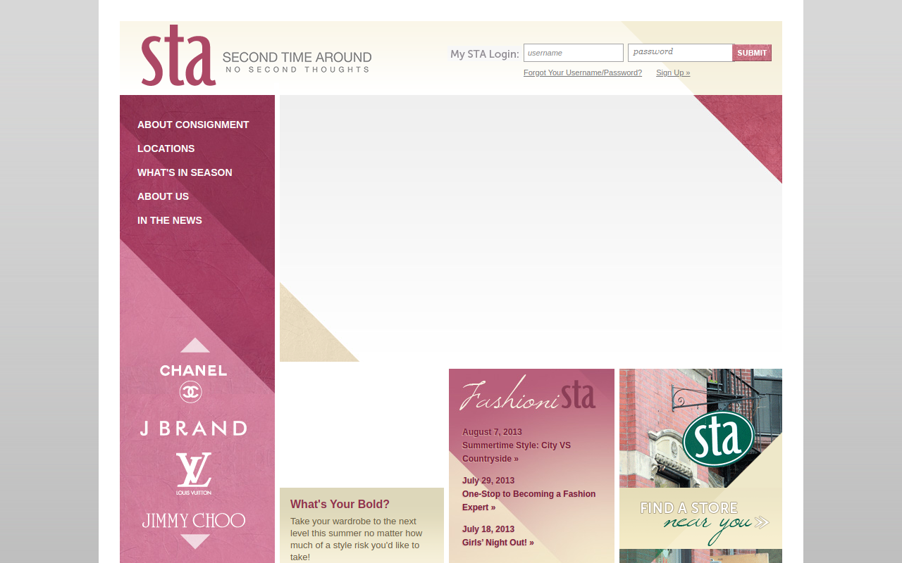 Second Time Around website preview