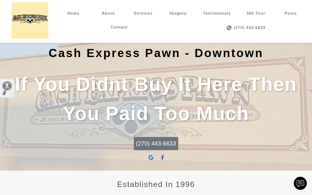 Cash Express Pawn - Downtown website preview