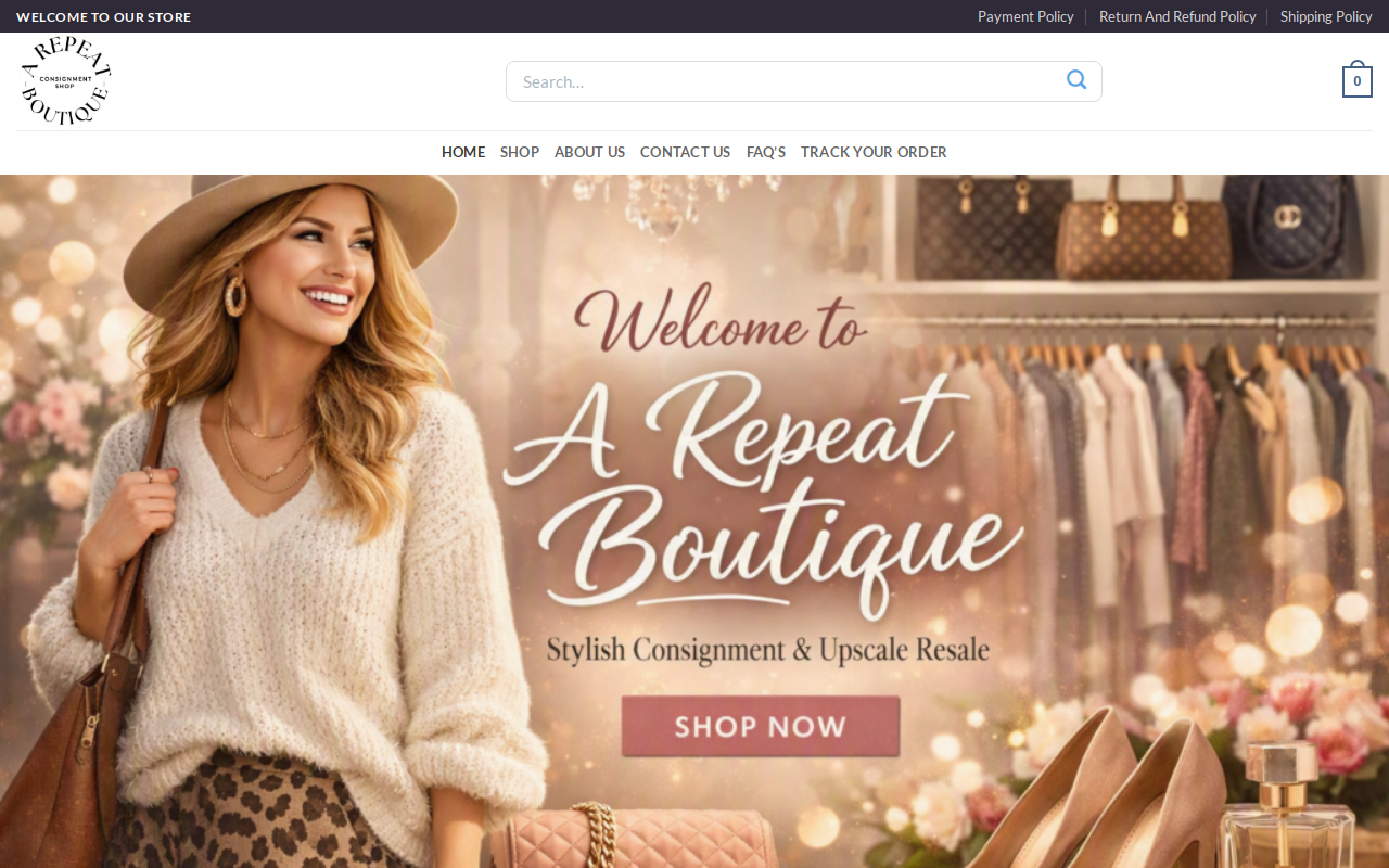 A Repeat Boutique website preview
