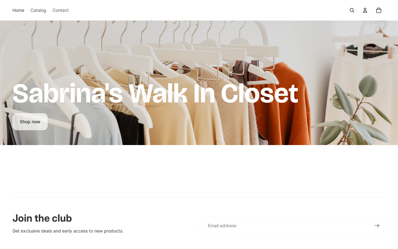 The Walk In Closet website preview