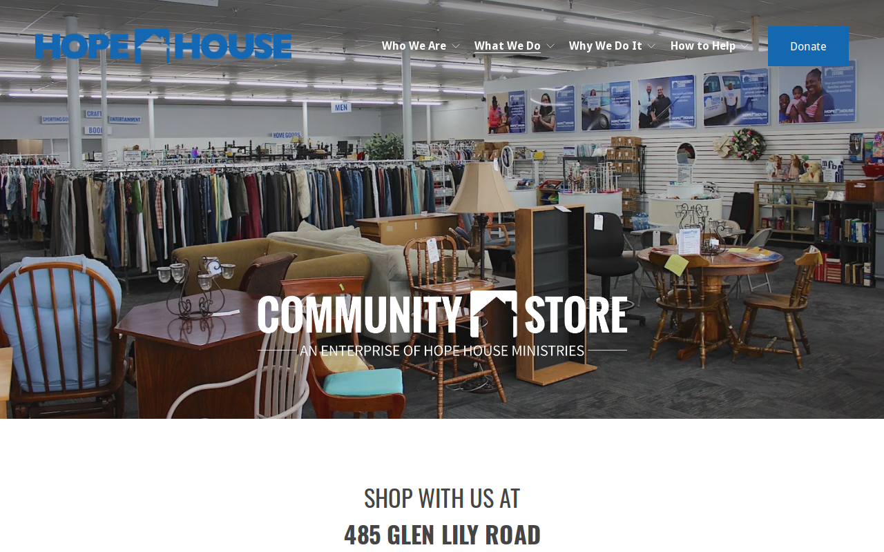 Community Store Enterprise of Hope House website preview
