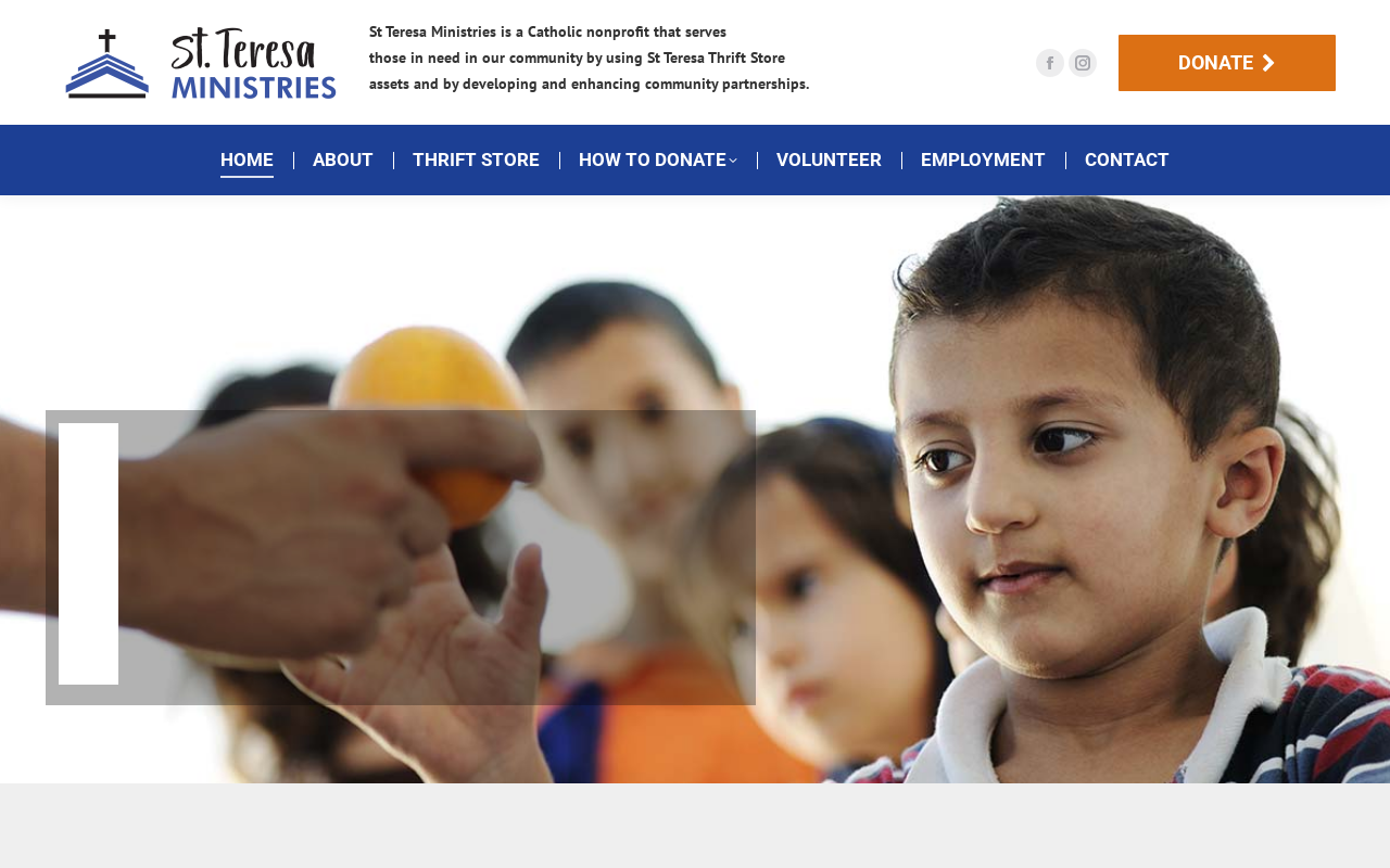 St. Teresa Thrift Store website preview