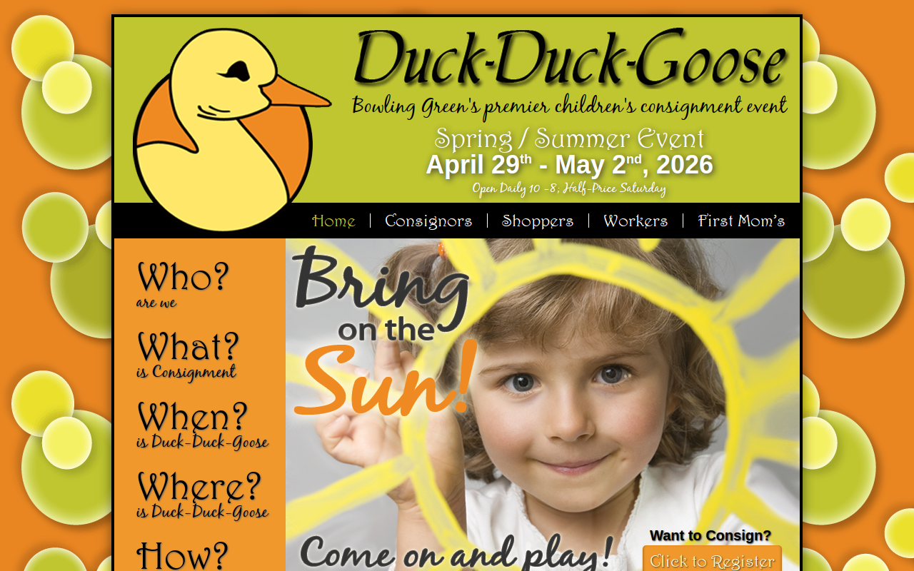 Duck Duck Goose website preview
