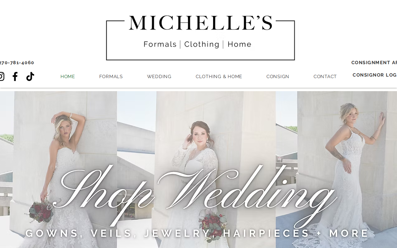 Michelle's Consignment Boutique website preview