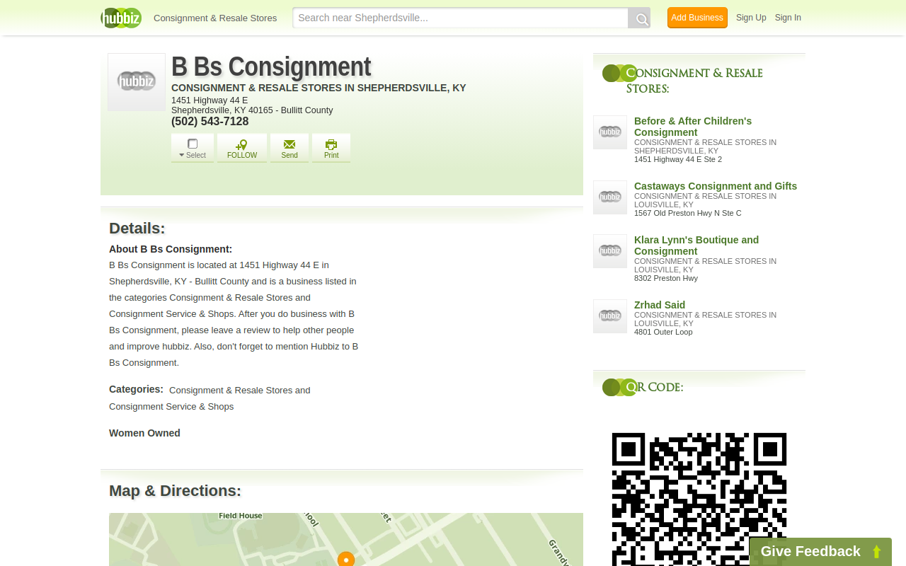 BB's Consignment website preview