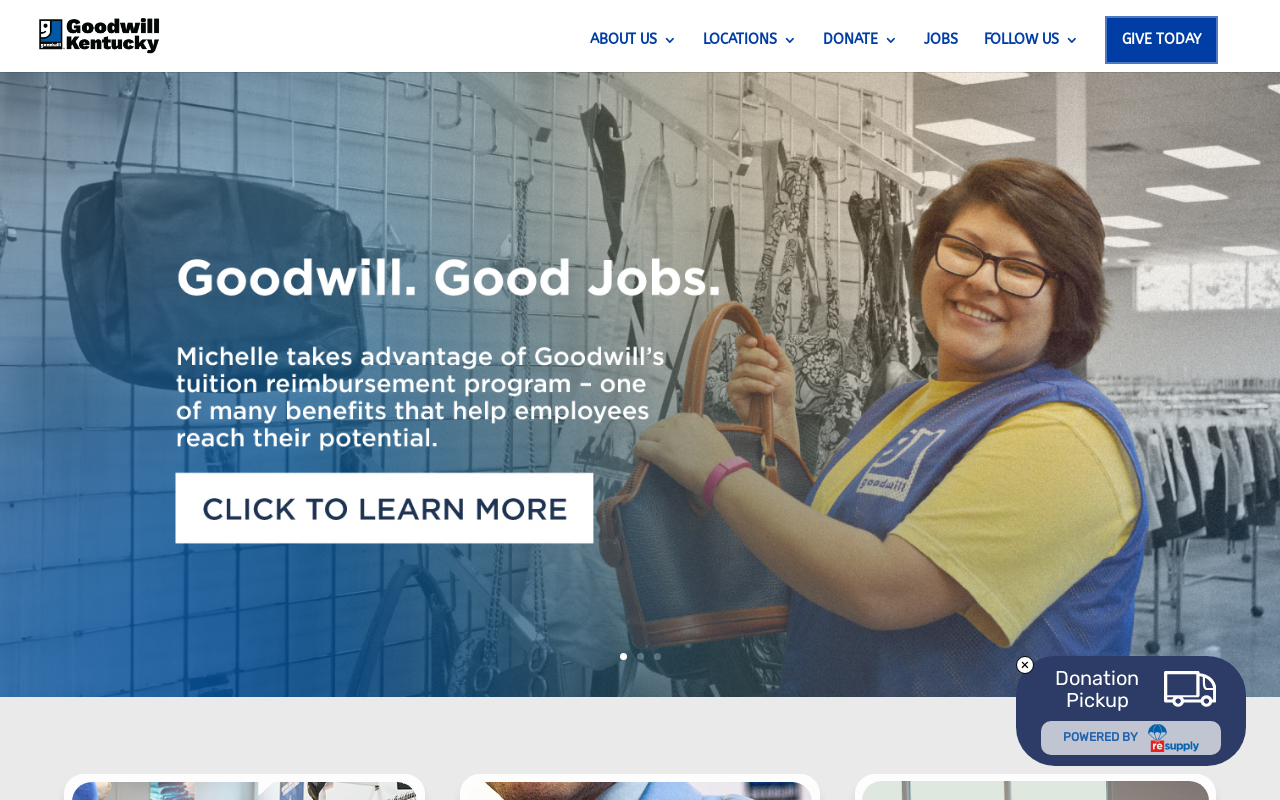 Goodwill Opportunity Center - Metro Louisville website preview