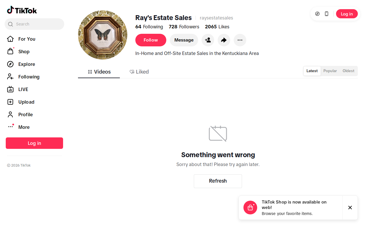 Ray's Estate Sales and Consignment Showroom website preview