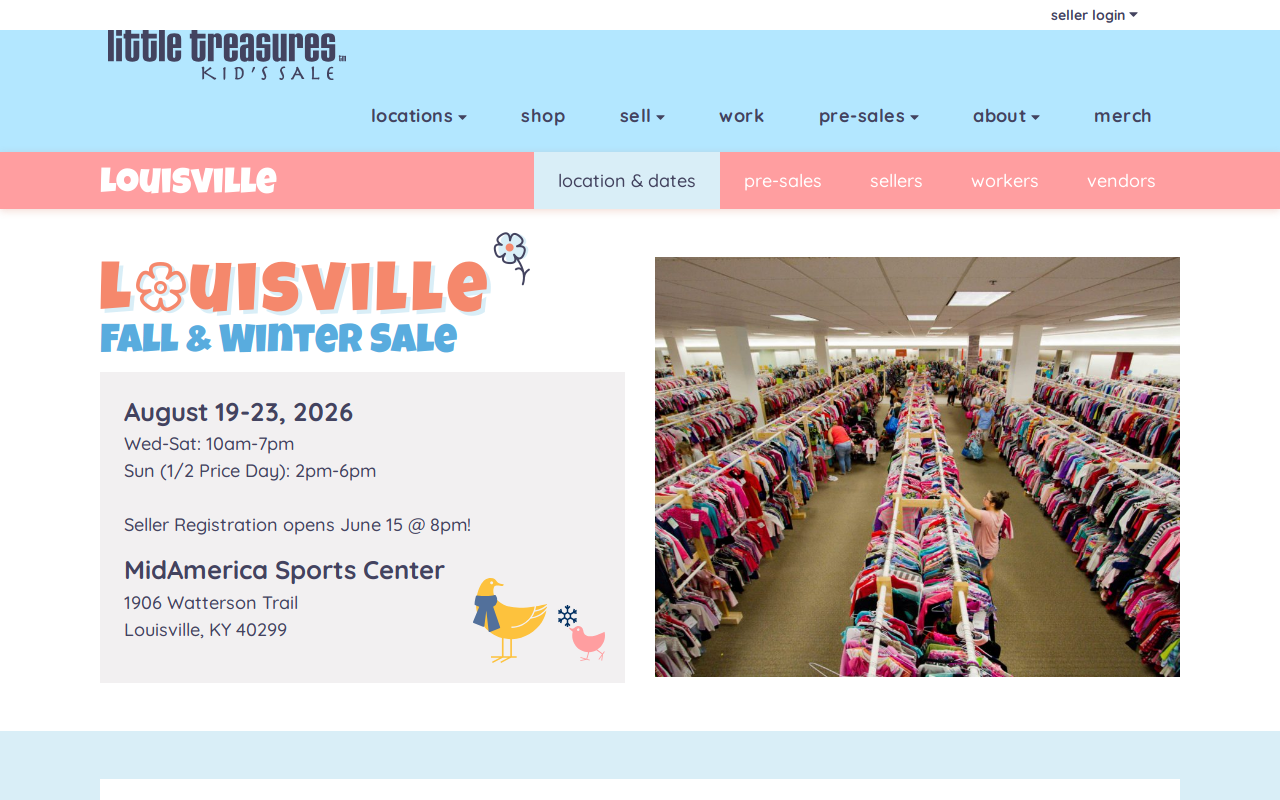 Little Treasures Kid's Sale website preview