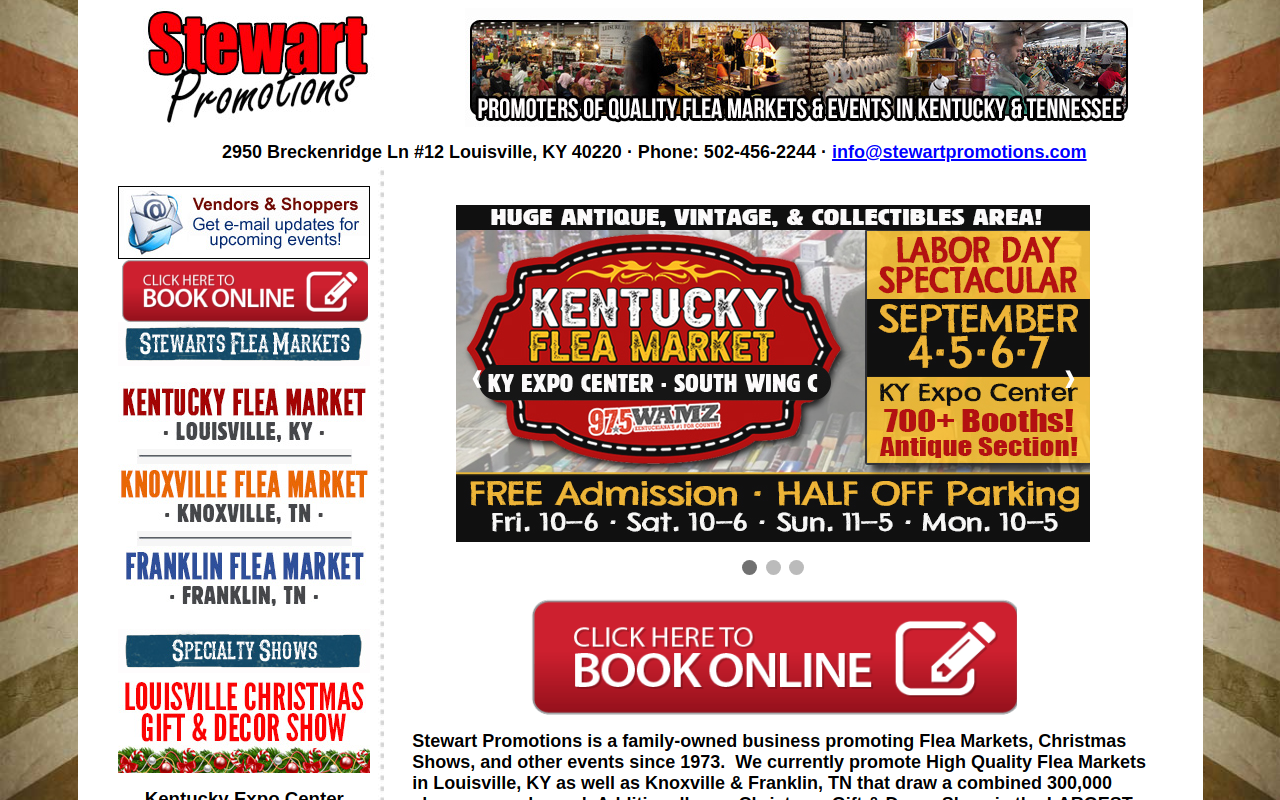 Stewart Promotions website preview
