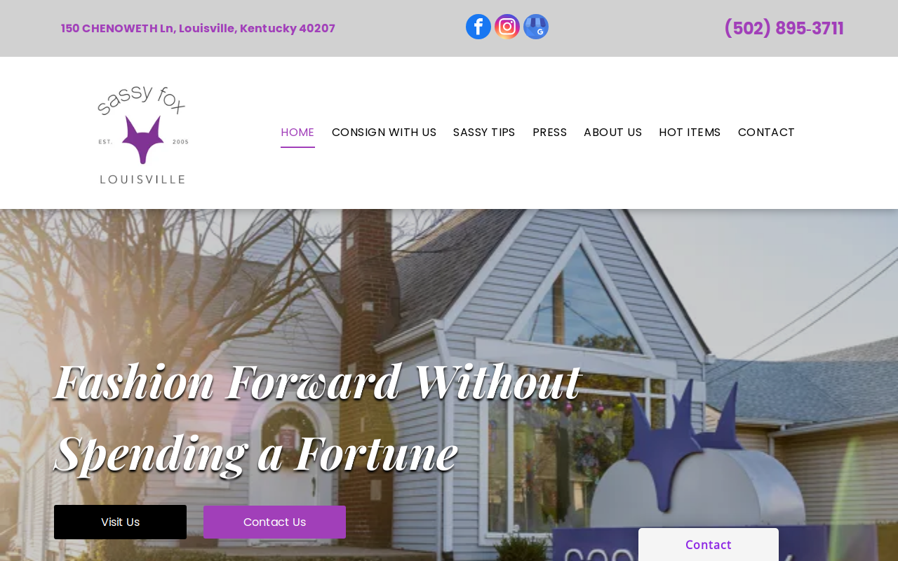 Sassy Fox Upscale Consignment website preview