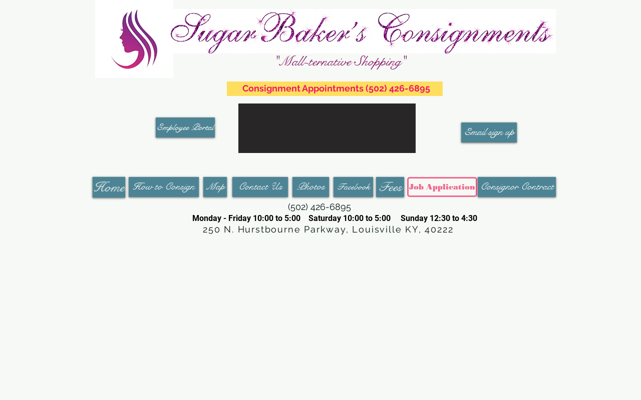 Sugarbakers Classy Consignments website preview