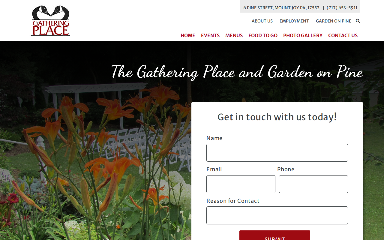 Gathering Place website preview