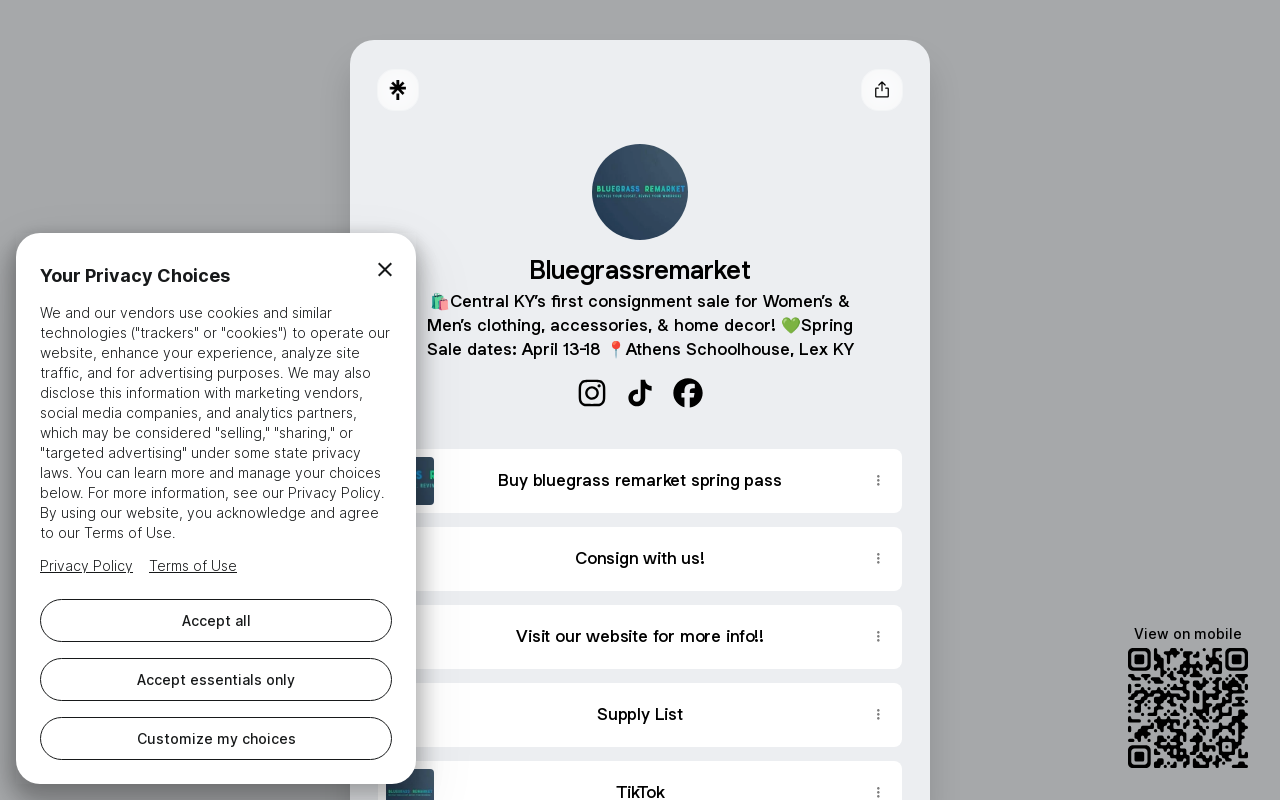 The Bluegrass REmarket website preview