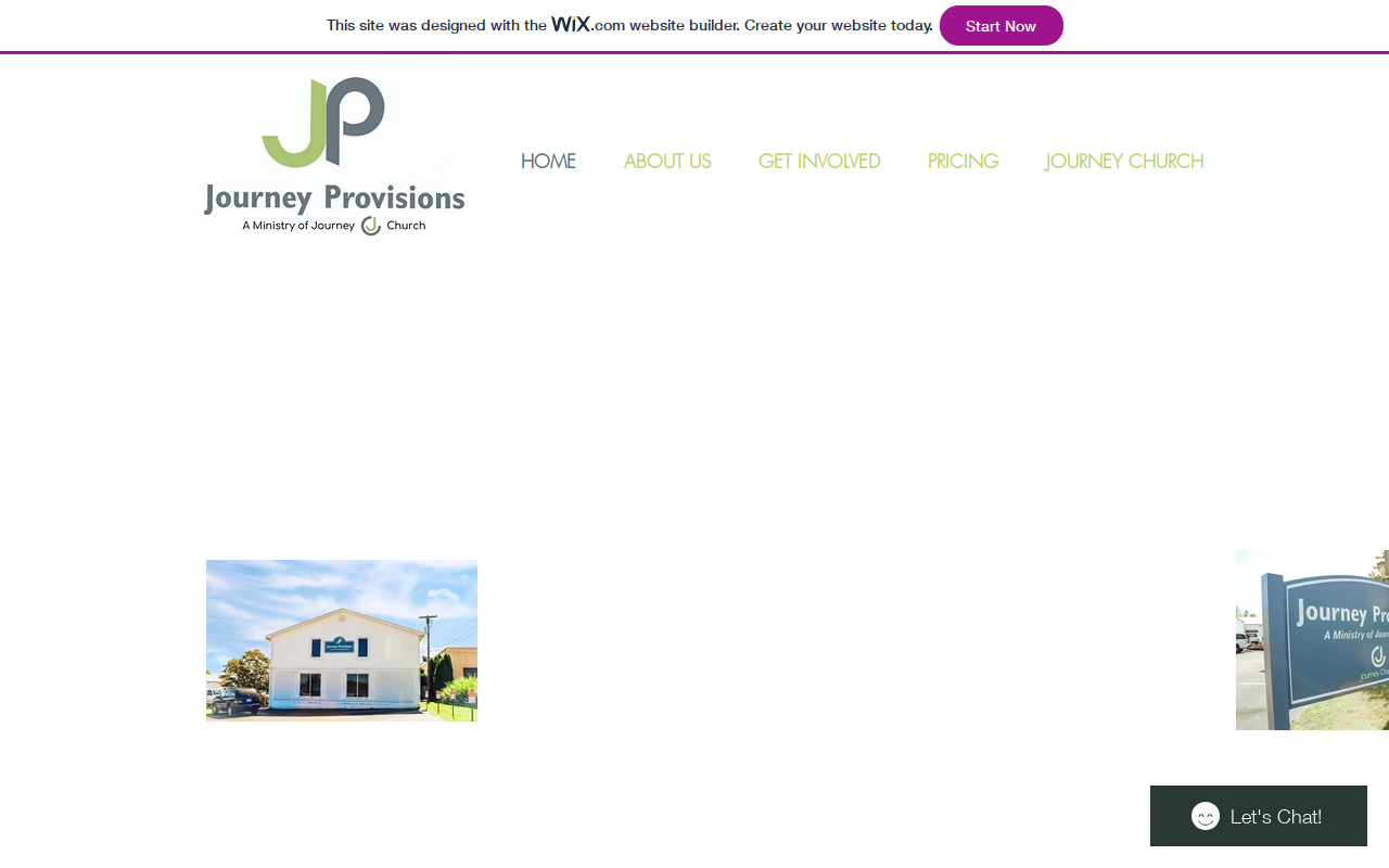 Journey Provisions website preview