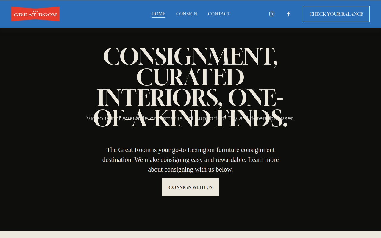The Great Room website preview