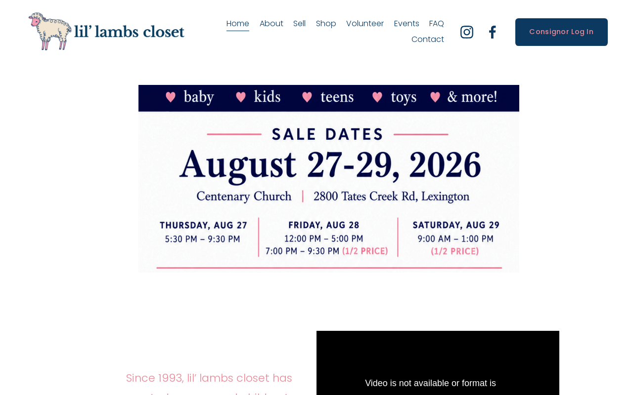 Lil' Lambs Closet - Lexington, Ky website preview