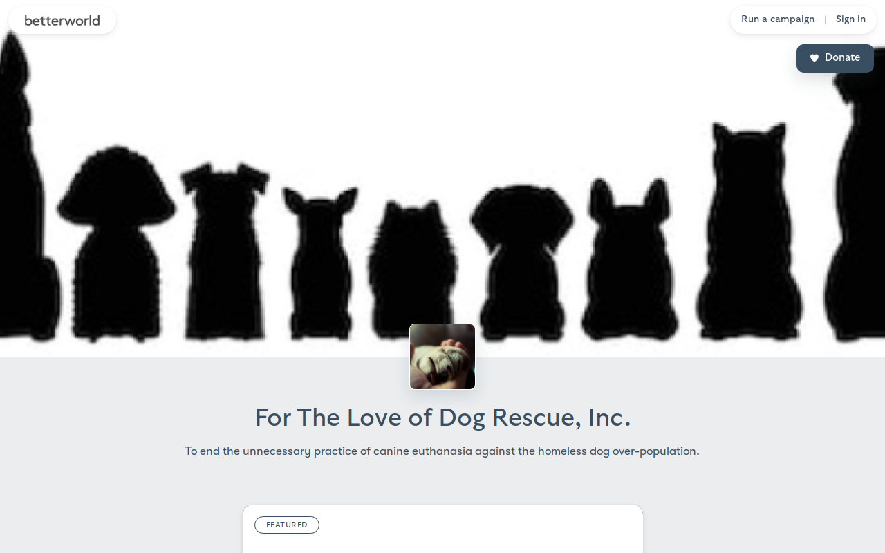 For the Love of Dog Rescue Vintage and Gift website preview