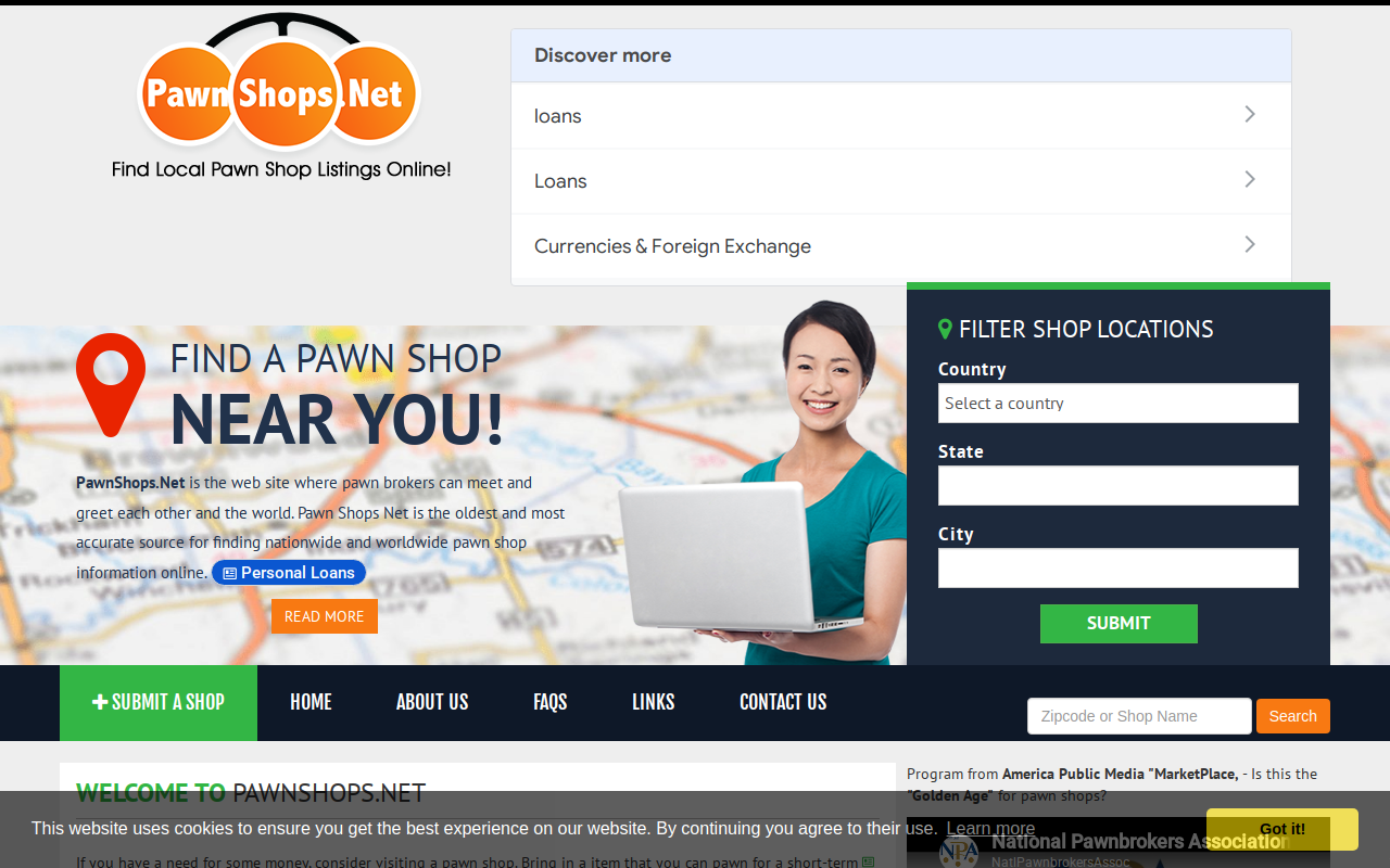 Harlan Pawn Shop website preview