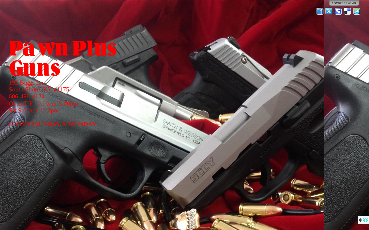 Pawn Plus Guns website preview