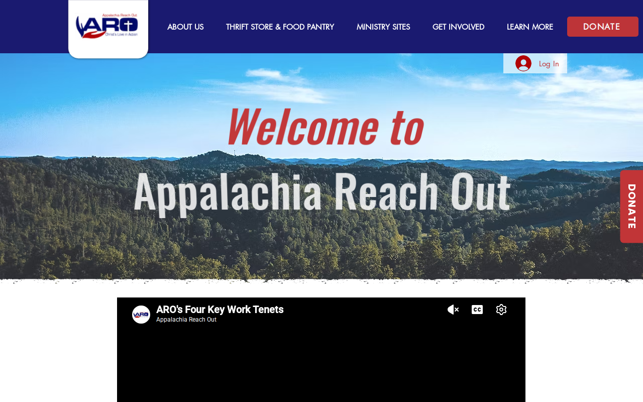 ARO Thrift Store/Food Pantry website preview